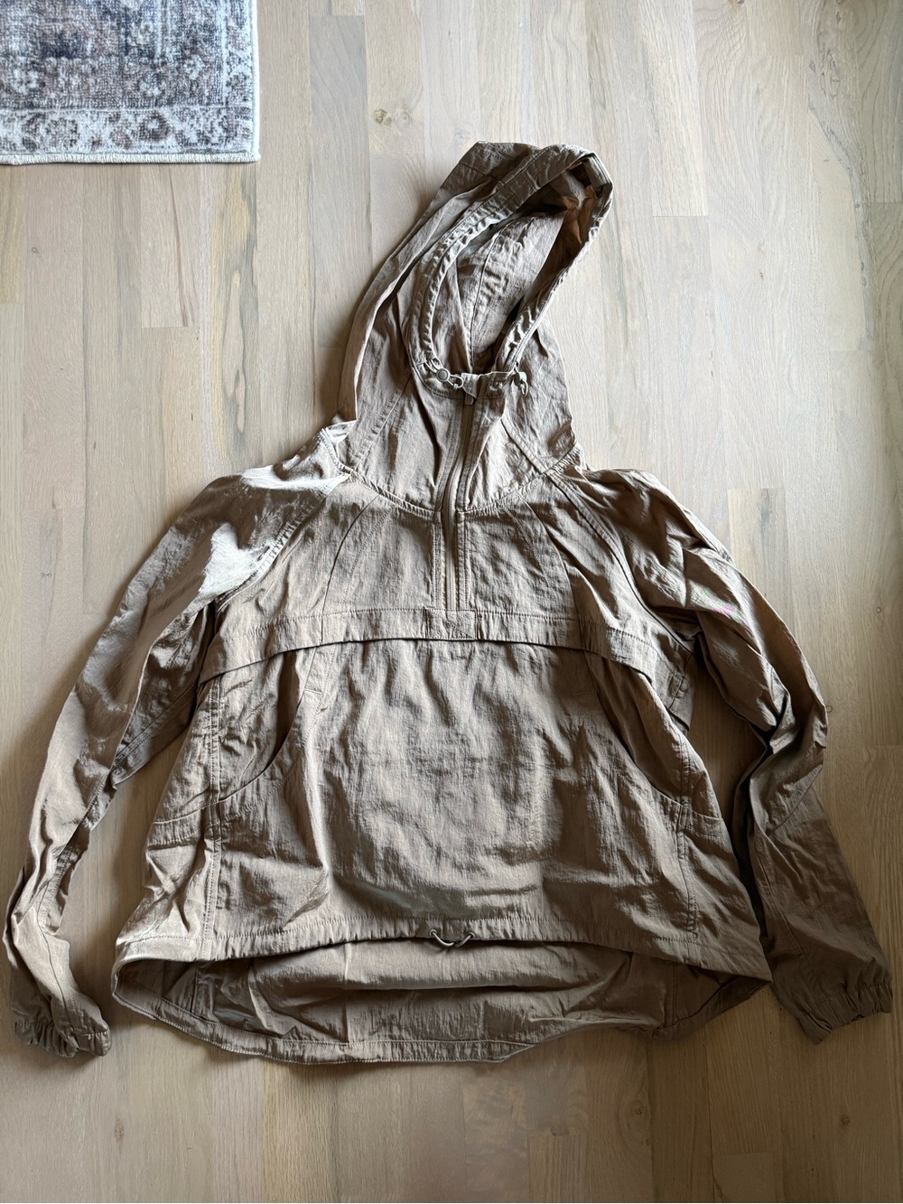 lululemon athletica womens Hooded Anorak Jacket - Beige/Tan
